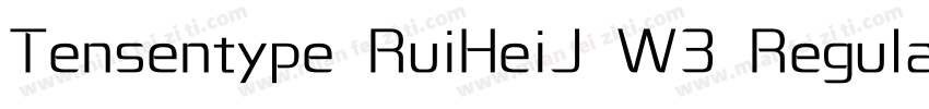 Tensentype RuiHeiJ W3 Regular字体转换